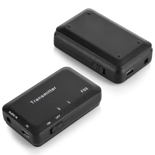 HURRISE Bluetooth ljudsändare 3,5 mm trådlös stereoadapter för Bluetooth 4.0 ljudsändare för TV/PC/MP3 8 ~ ljud video
