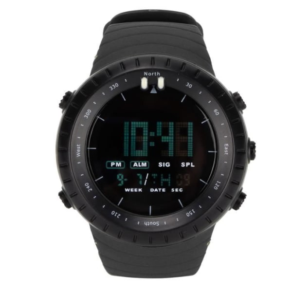Elektronisk digitalklocka HZ500 Daily Multifunktionell vattentät armbandsur (svart) -BEL