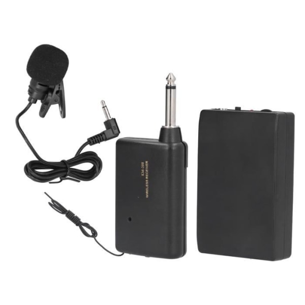 Tbest Wireless Transceiver Set KM‑208 Wireless FM-sändare Bluetooth-mottagare Lapel Clip-on Mikrofon Radio