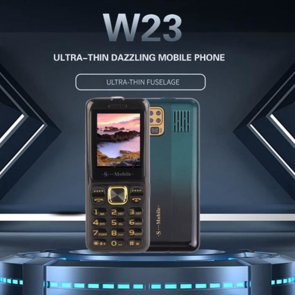 HURRISE W23 Olåst Senior Mobiltelefon - Stor knappvolym - Lång batteritid - Vit