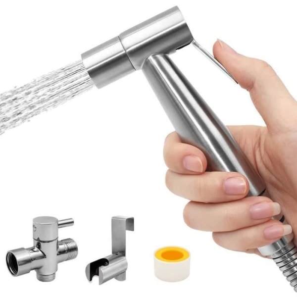 ✞ Toalett Bidé Sprayer i rostfritt stål Badrum Dusch Vatten Spray Head Set-GOL✞