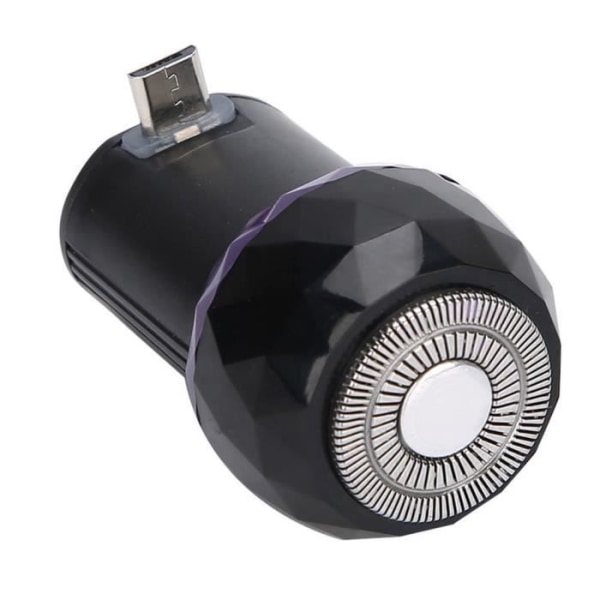 HURRISE Skäggrakapparat Multifunktionell elektrisk rakapparat UV professionell bärbar skäggtrimmer Svart (MICRO USB)
