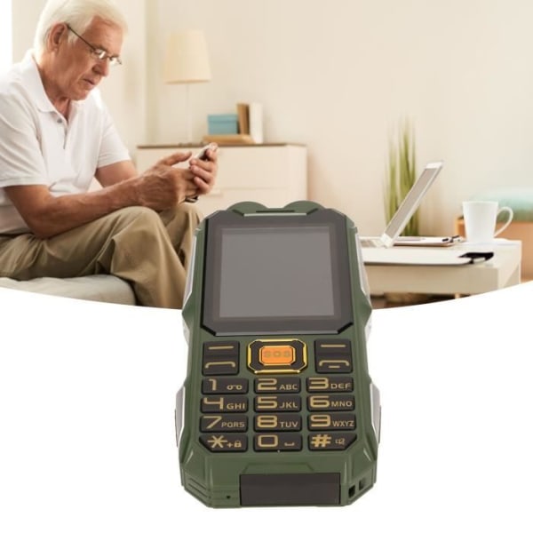 BEL-7696830476189-Mobiltelefon för äldre Senior mobiltelefon 2G 2.6in ultratunn 16800mAh gps-telefon Grön