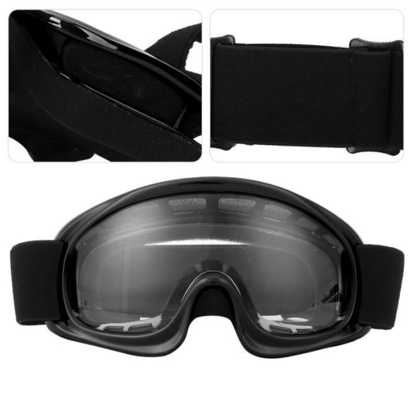 Skyddsglasögon för barn Motorcykel Utomhuscykling Vindtäta slagskyddsglasögon (svarta)