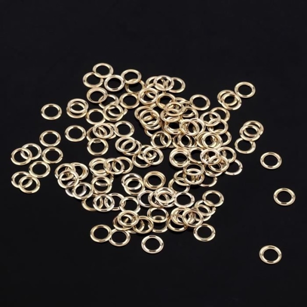 BEL-7694954577164-Metalöljetter Mässingsöglor med brickor för läderhantverkssömnad (guld) verktygstänger