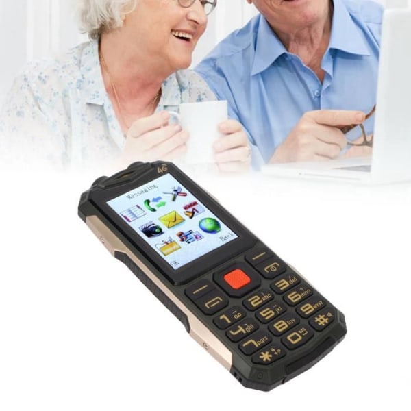 HURRISE Senior Mobiltelefon - Dual SIM 2G - Grön - Stora knappar och enkel uppringning