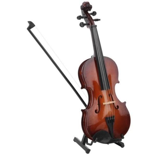 HURRISE minimusikinstrument modell Modell Kits Violin Modell Liten fiolspelande statyett ljusarmatur