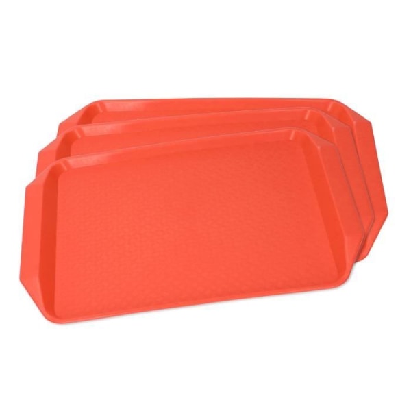 HURRISE Cafeteriabrickor 3st färgglad matbricka Binaural plastbricka Förtjockad kulinarisk maträtt
