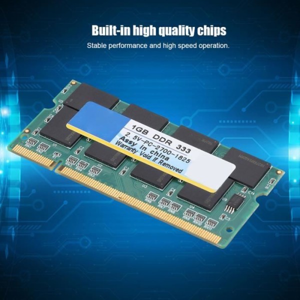 HURRISE Laptop Memory RAM för laptop 2.5V 1G, högkvalitativ datorchips dator