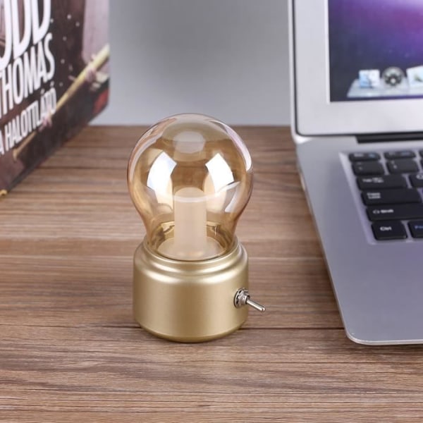 BEL-7293629046716-LED-lampa Creative Retro LED Nattlampa USB Uppladdningsbar Nattlampa Guld