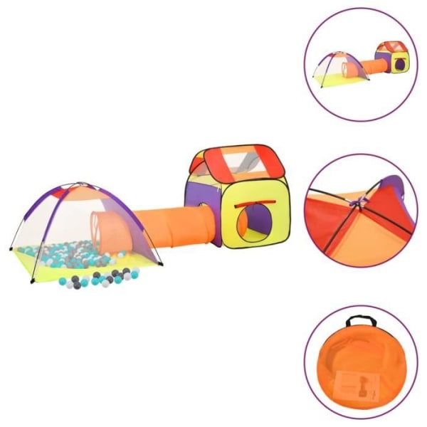 Lektält för barn med 250 bollar - FDIT - Flerfärgad - Polyester, stål, PE - 338x123x111cm