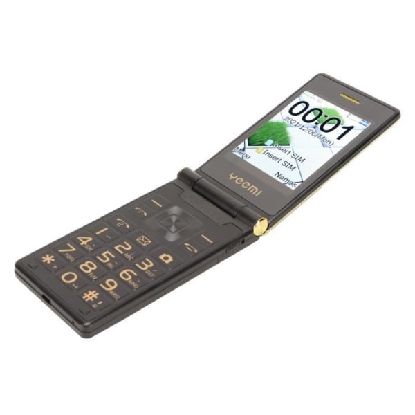 BEL-7696830476745-Flip Mobiltelefon Flip 2G Seniortelefon 3,0 tum Dubbelsidig stor skärm fläckad mobiltelefon