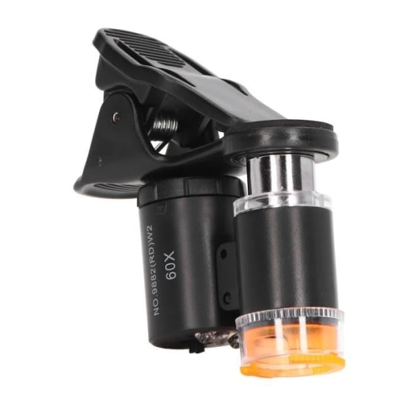 HURRISE 60X HD telefonmikroskop med UV-ljus och ABS-material
