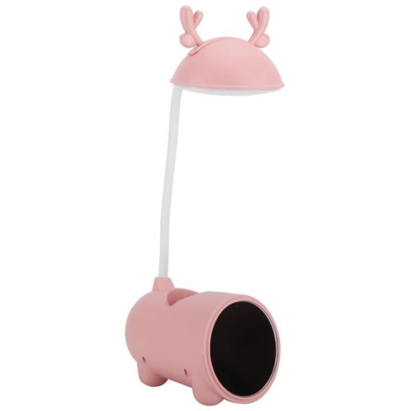 Duokon Cartoon Bordslampa LED-lampa Ögonskydd Söt Cartoon Deer Bordslampa för Student