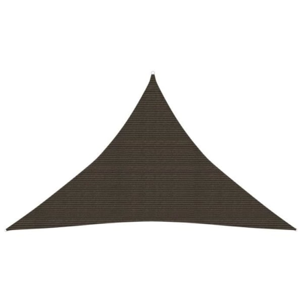 Brun HDPE triangulär skärmsegel 4x4x5,8m - FDIT - 160g/m² - Anti-UV - Genomsläpplig för vatten och vind