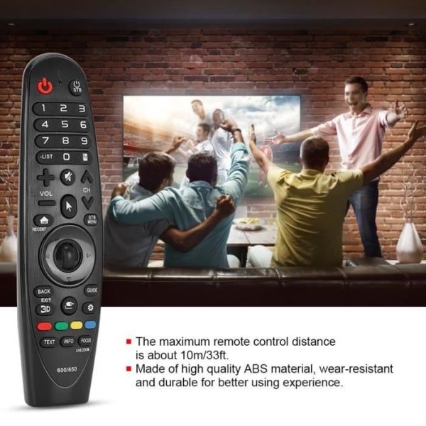 XUY Fjärrkontrollersättning för LG TV An-Mr650 42Lf652V An-Mr600 55UF8507