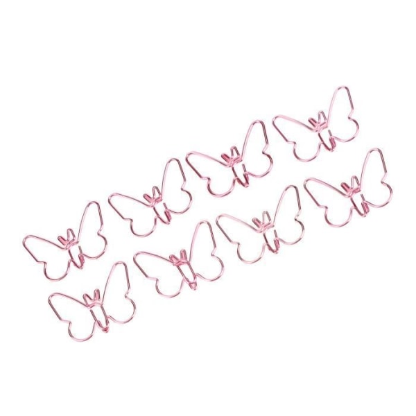 Duokon Pink Butterflies Paper Clip 50 Bits Pink Butterflies Paper Clip Tecknad färgplätering Innovativa söta gem för