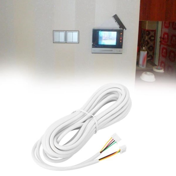 BEL-7423055176859-Videointercomkabel Utomhusbox isolerad i vit PVC, 6-ledarkabel, Datorkabelkabel