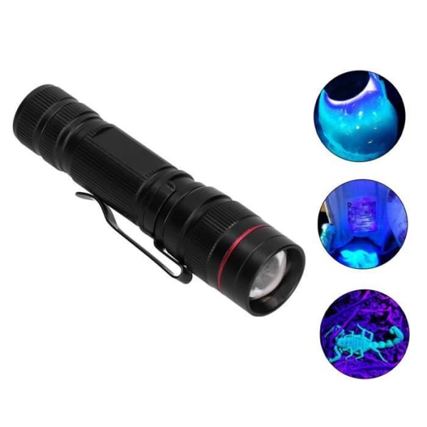 Mini UV-ficklampa Bärbar Teleskopisk Focus Fluorescerande detektionstillbehör 365nm ZER3