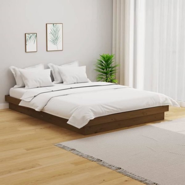 Sängstomme - FDIT - Massivt trä - Honungsbrun - 120x190 cm - Landsbygd