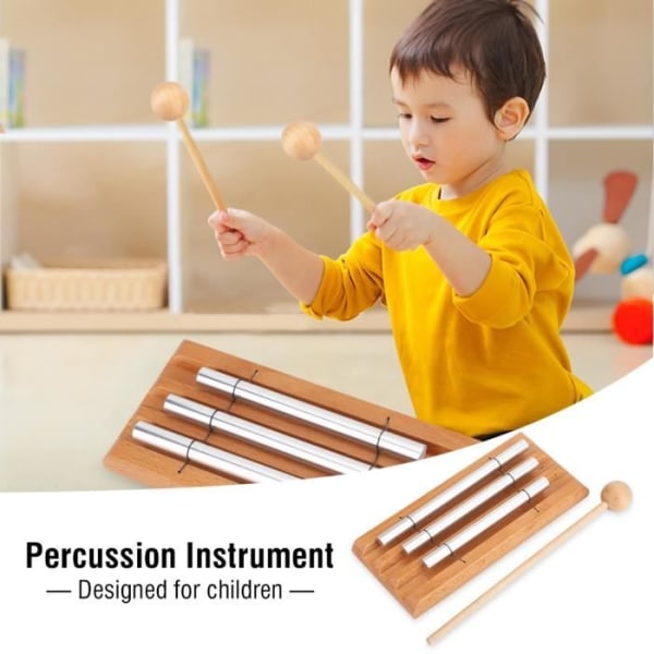 TBEST 3 Tone Percussion Instrument - Percussion Chime med musikalisk utbildning leksak för barn