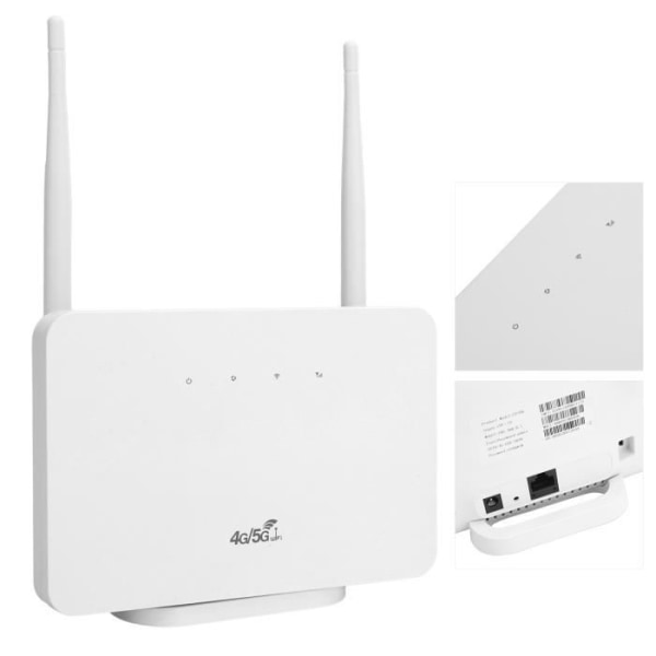 HURRISE 4G Router 4G WiFi Router med SIM-kortgränssnitt, Trådlös WiFi Router, Network Computing Speed EU Plug