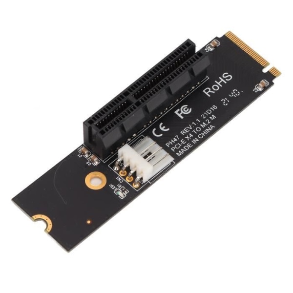 HURRISE Expansion Card PCIE Riser Card för Bitcoin Miner Mining, NGFF/M.2 Riser Card till PCIE X4 datorlagring