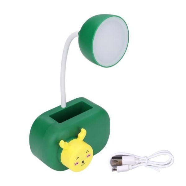 Duokon skrivbordslampa för barn Mörkgrön skrivbordslampa Kompakt Bärbar Vikbar Praktisk Justerbar Belysningstillbehör
