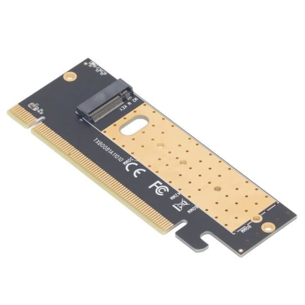 HURRISE PCIe 3.0 X16 Adapter för M.2 M Key NVMe SSD, Plug and Play, Support 2230 2242 2260 2280