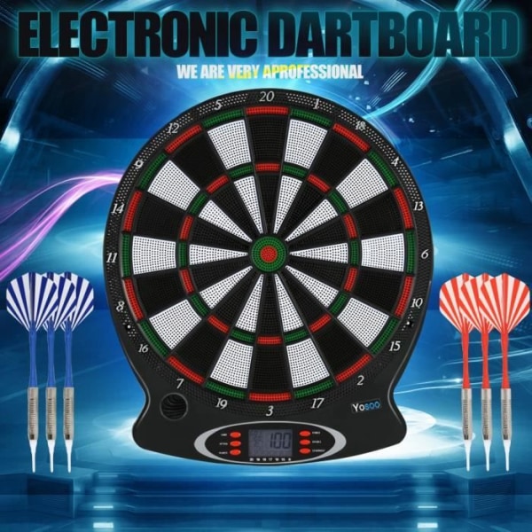 HURRISE elektronisk darttavla 1 st Professionell elektronisk hängande darttavla LCD-poängindikatorspel