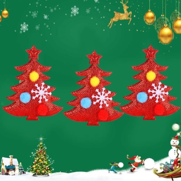40 st Röd julgranspaket hängande lapphänge julgransprydnad Hemfest dekoration Utsmyckningar