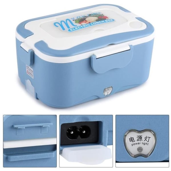 24V Bärbar Lunchbox Värmare Bärbar Biluppvärmning Lunchbox för resor - Blå