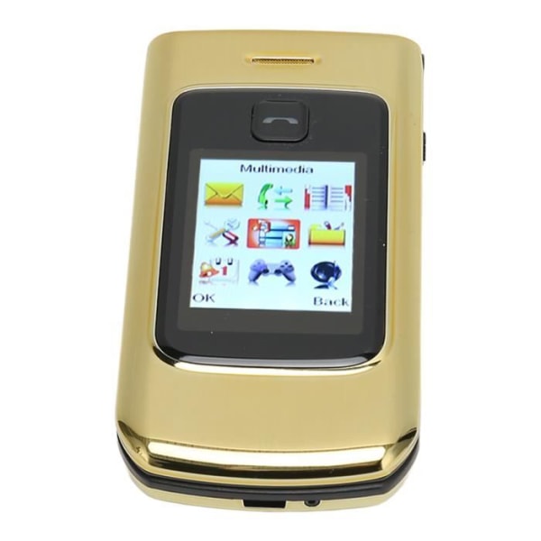 HURRISE Flip Phone 2G K21 2G Senior Big Button Flip Mobiltelefon 2,4 tums skärm Flip Mobiltelefon med ficklampa