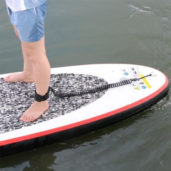 HURRISE Coiled Ankel SUP Surfboard koppel - Vit - Förhindrar upprullning - 2 års garanti