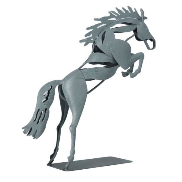 BEL-7423055231626-Metal häststaty dekoration Creative Iron Statue, Unik Metal Horse Statue 3D-belysningsarmatur stat