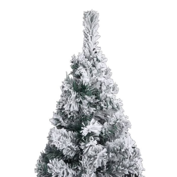 CEN Tunn konstgjord julgran Snowflake Grön 180cm PVC #1
