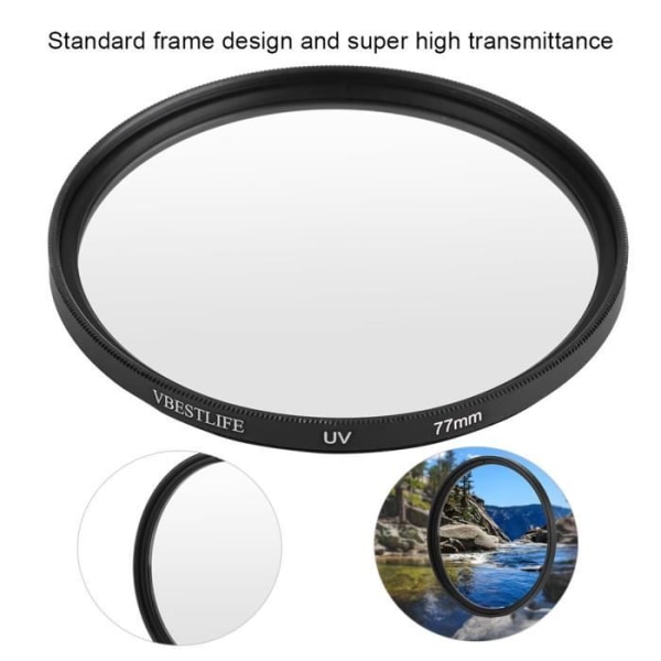 Xuyan VBESTLIFE Ultratunt UV-filter Skyddsfilter för DSLR-kameror 77mm