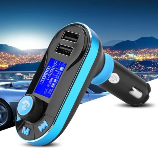 HURRISE Bil FM-sändare Bluetooth FM-sändare, Bluetooth 4.2 Bil MP3 FM-sändare med dubbla GPS fristående