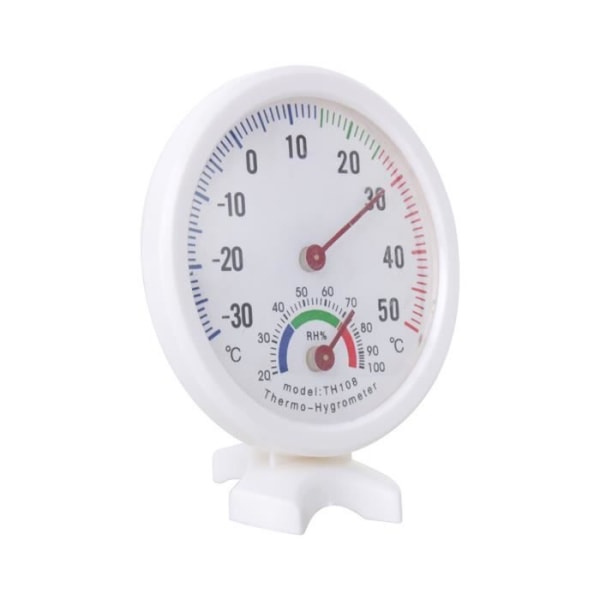 TH-108 Temperaturluftfuktighetsmätare Mini Bärbar klocka Formad 2 i 1 Inomhus Analog Hygrometer Termometer