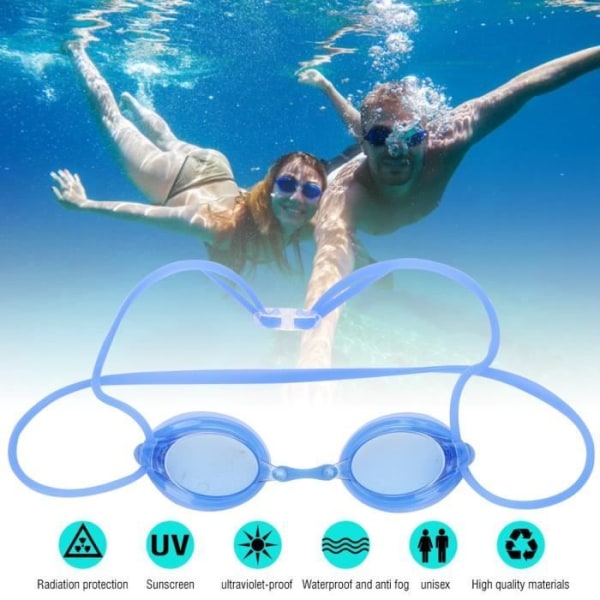 LIA Simglasögon Skyddsglasögon med dubbel linje pannband HD Anti-fog Racing Vuxen (YG07 Blue)