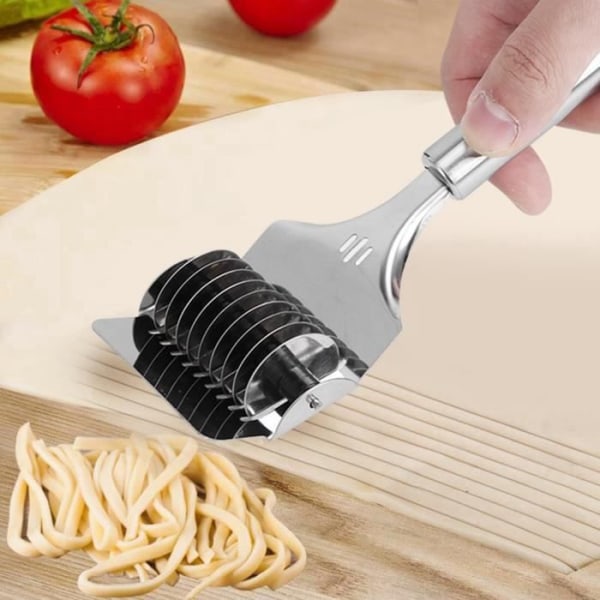 Tbest degskärare rostfritt stål nudelgitterrulle degskärare pasta spaghettimaskin för kök