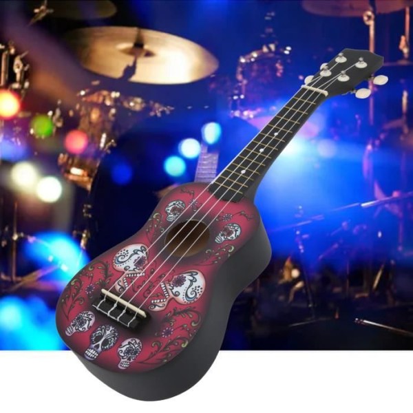 BEL-7643669839814-21 tums ukulelemusikinstrument med förvaringsväska 4-strängad gitarr för nybörjare Barn Vuxna Studera