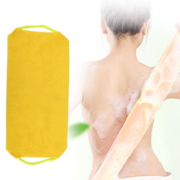 SIB exfolierande tvättlapp, för dusch och bad, tar bort död hud från kroppen, för kvinnor och män, gul