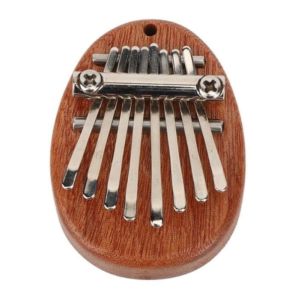 Tumpiano 8 tangenter Mini Bärbar Akryl Material Dekoration Present Musikinstrument (ovalt råträ)