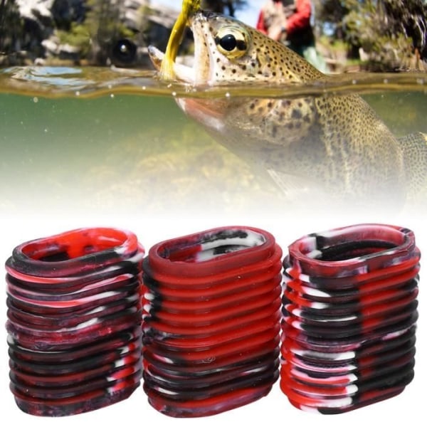 BEL 5 st Fishing Rulle Anti-Slip Handtag Ergonomiska Kåpa Knoppar Flerfärgad Tillval (Röd Svart)