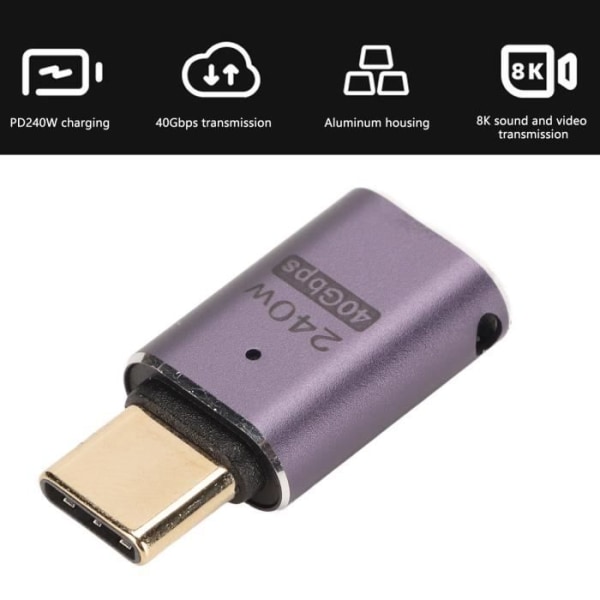 USB C Adapter Typ C Adapter USB4.0 HD 8K 40Gbps PD240W Snabbladdande bärbar aluminiumskalsadapter