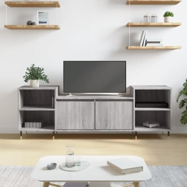 BEL-7416653537184-Sonoma TV-skåp grå 160x35x55 cm Konstruerat trä