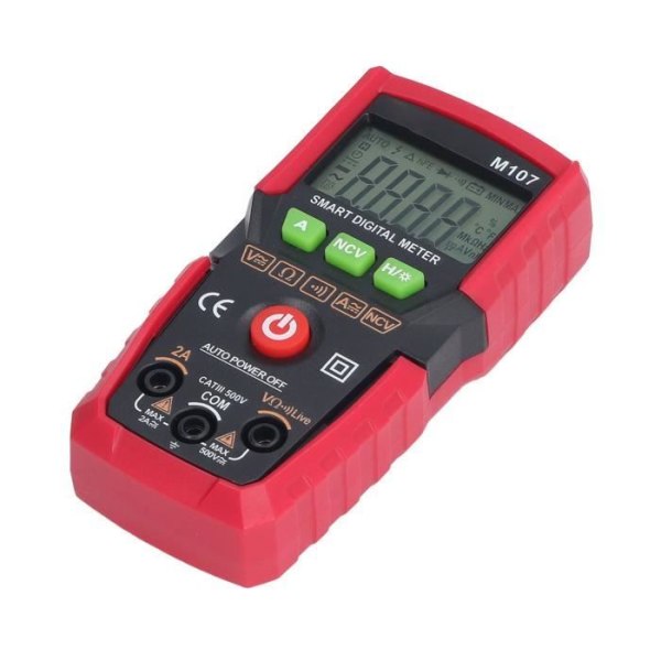 HURRISE Voltmeter Tester Digital Multimeter Helautomatisk Multimeter AC DC Spänningsmotståndsdioder