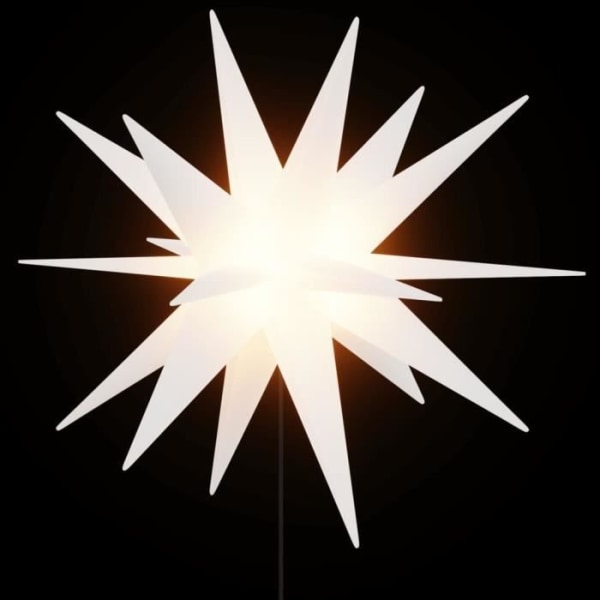 BEL-7423054581364-Mähriska stjärnor med pålar 3 st LED vikbar vit 35 cm
