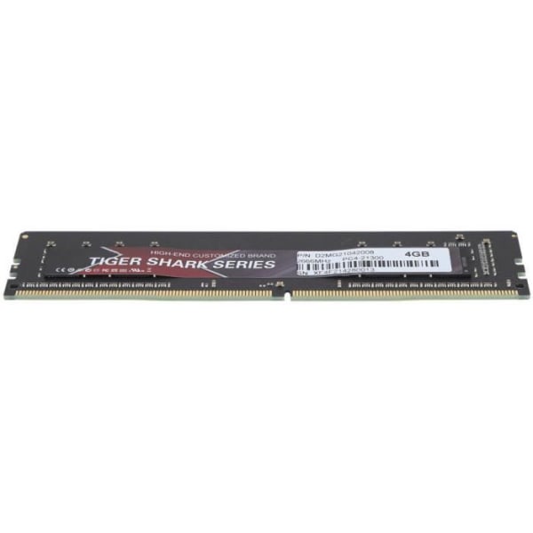 HURRISE RAM DDR4 DDR4 RAM Elegant aluminium högpresterande PCB DDR4-2666MHz PC4-25600 Desktop Memory (4GB)